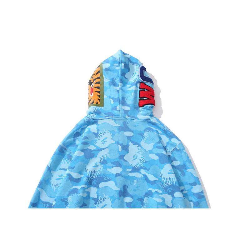 Bathing Shark and ape head print Hoodie Casual Large Size Loose Sweater Jacket NextBlock