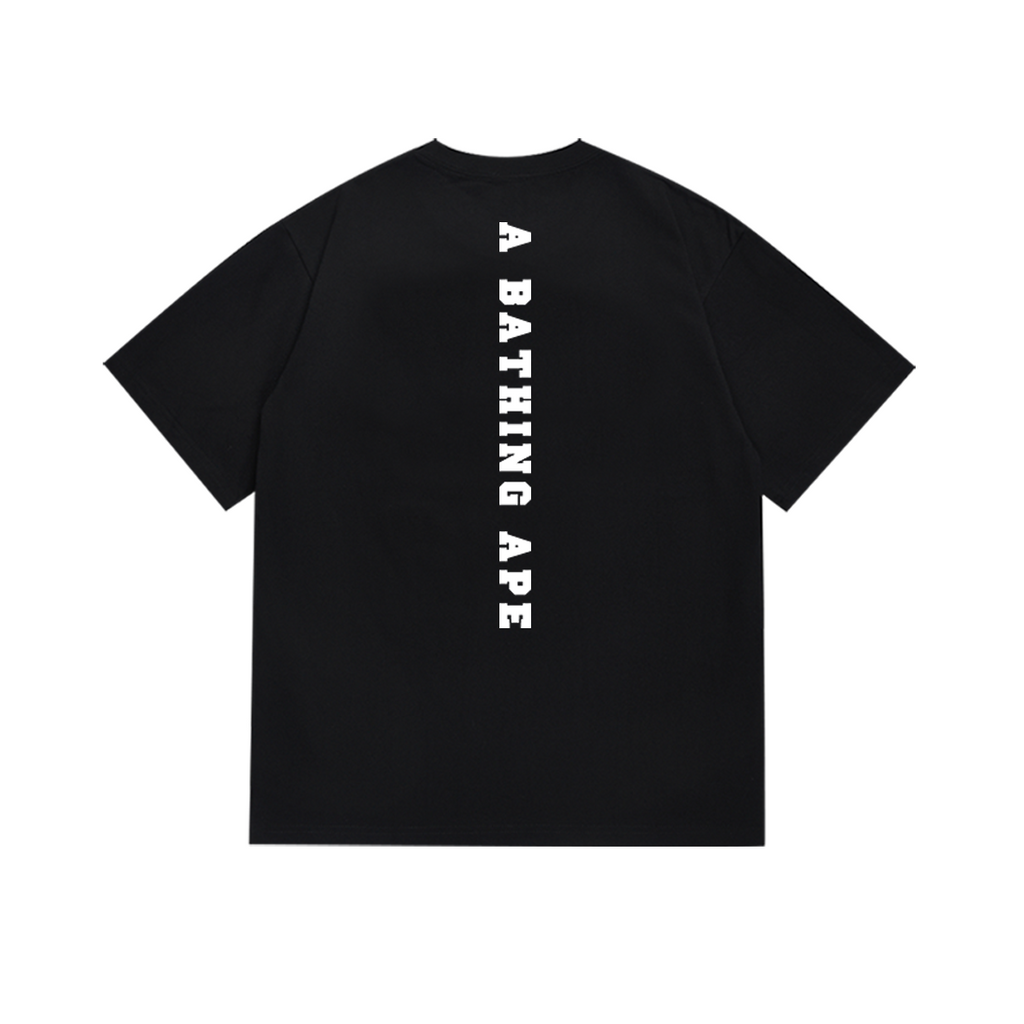 Bathing Shark and ape head print T-Shirt NextBlock