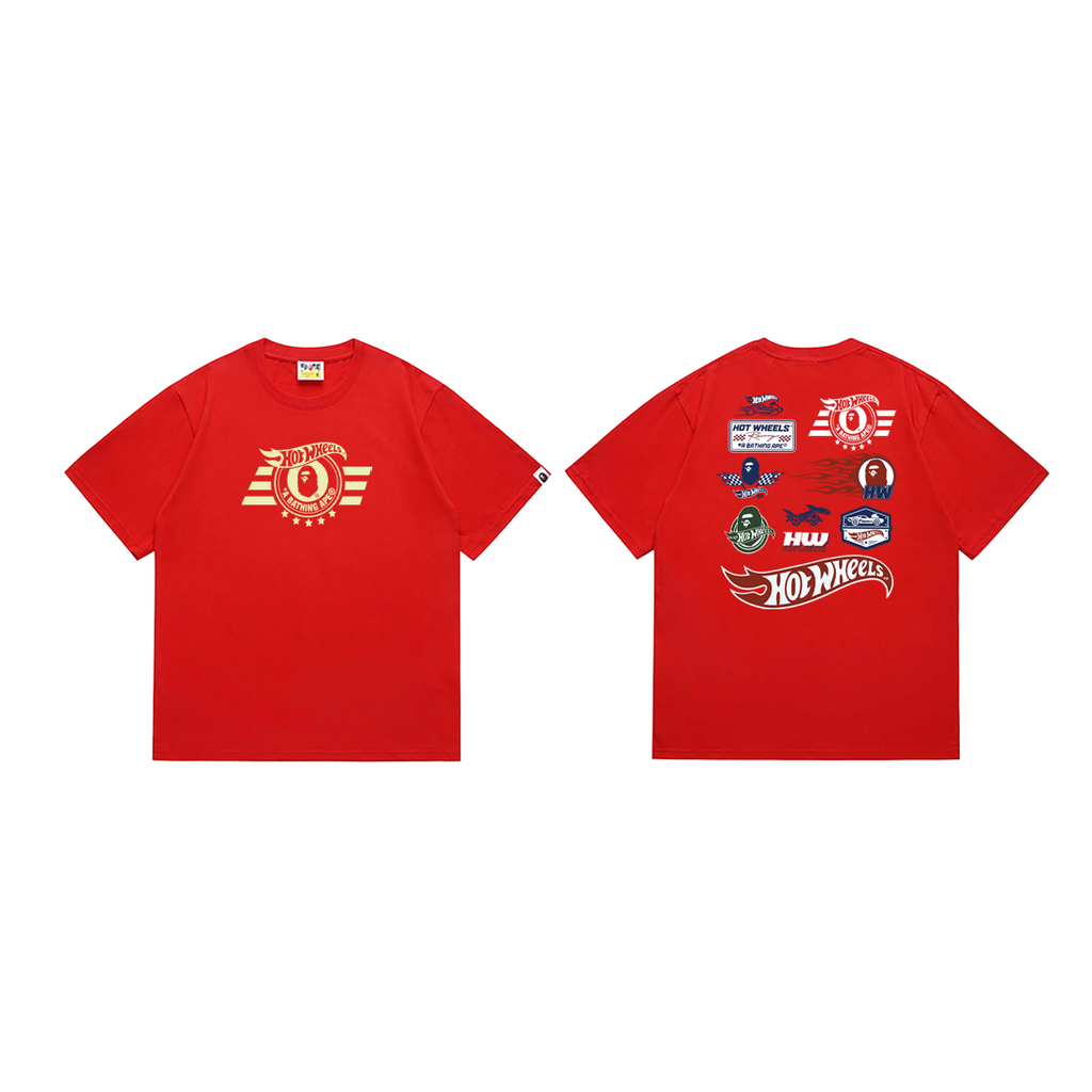 Bathing Shark and ape head print T-Shirt NextBlock