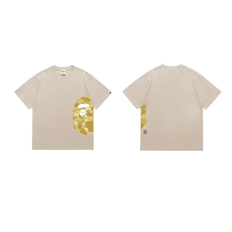 Bathing Shark and ape head print T Shirts NextBlock
