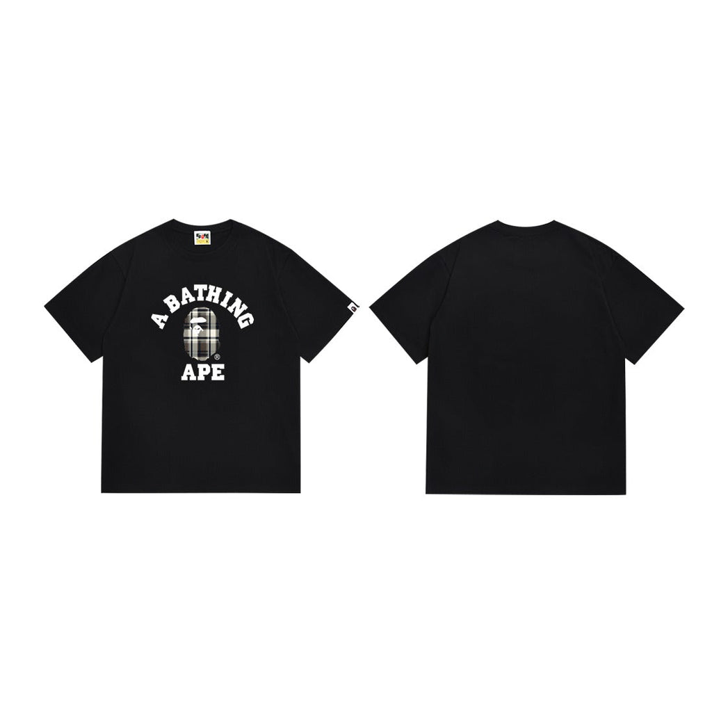 Bathing Shark and ape head print T-Shirt NextBlock