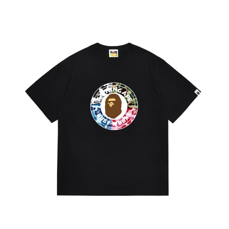 Bathing Shark and ape head print T Shirts NextBlock