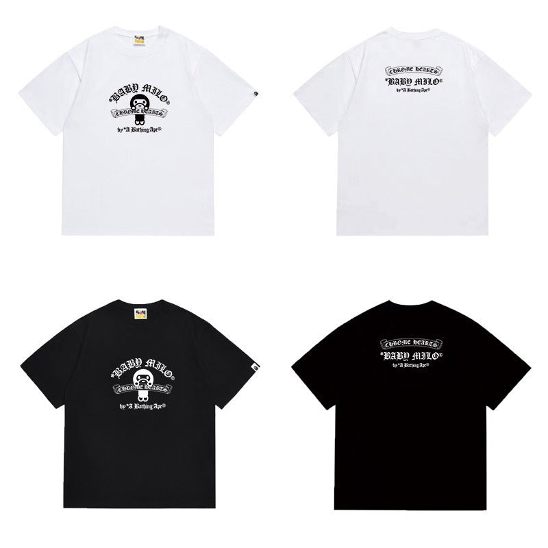 Bathing Shark and ape head print T Shirts NextBlock