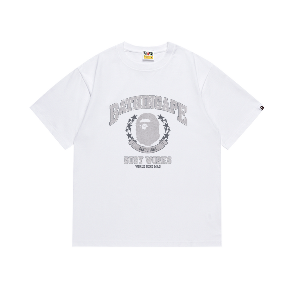 Bathing Shark and ape head print T-Shirt NextBlock