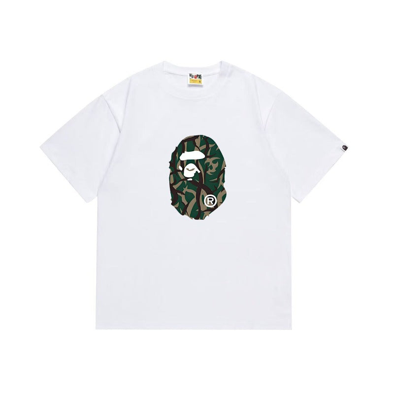 Bathing Shark and ape head print T Shirts NextBlock