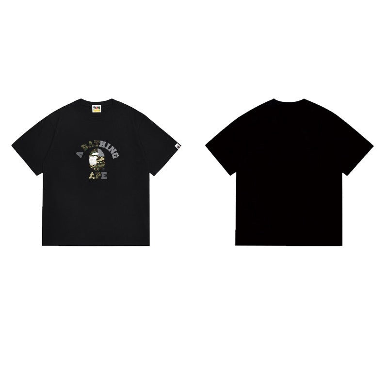 Bathing Shark and ape head print T Shirts NextBlock