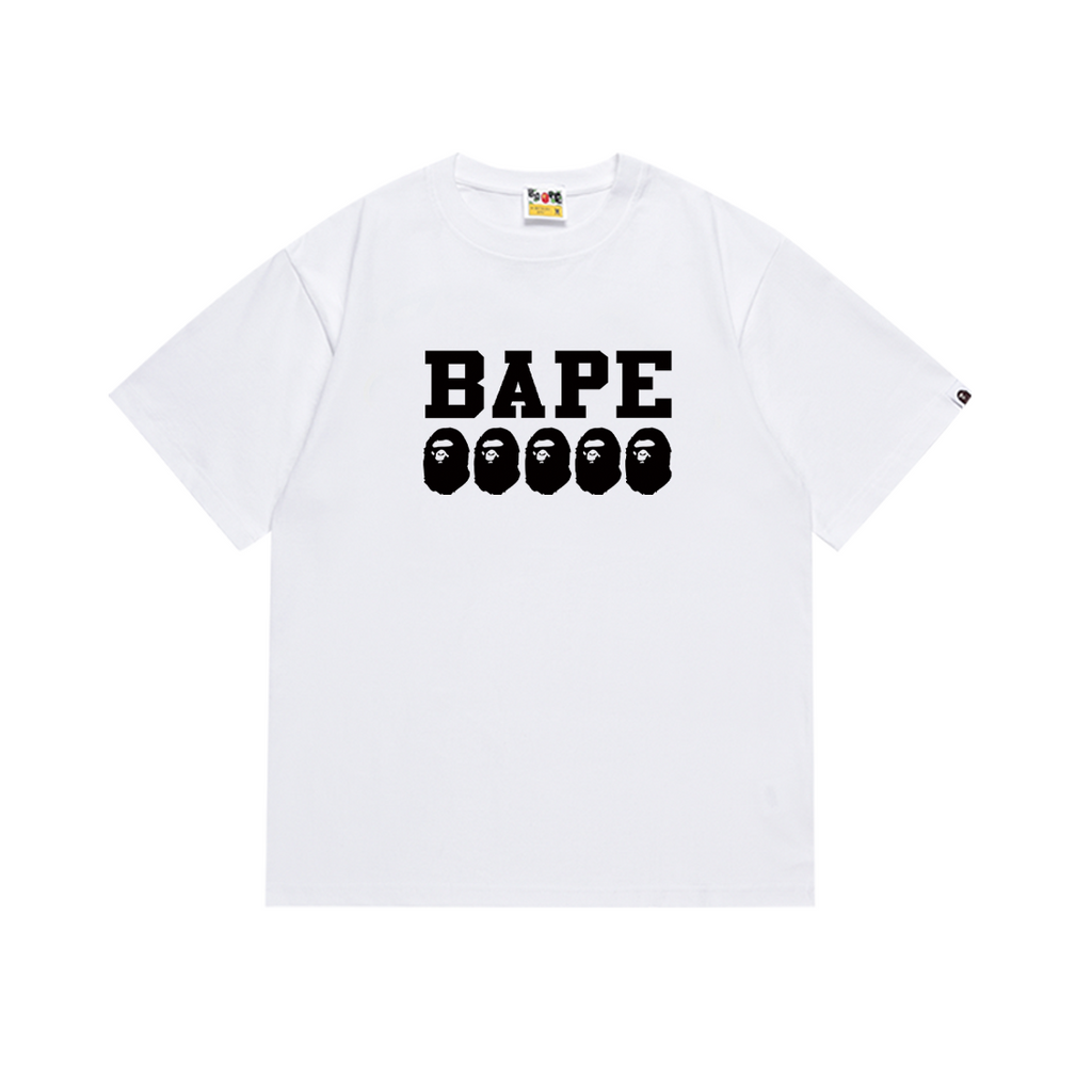 Bathing Shark and ape head print T-Shirt NextBlock