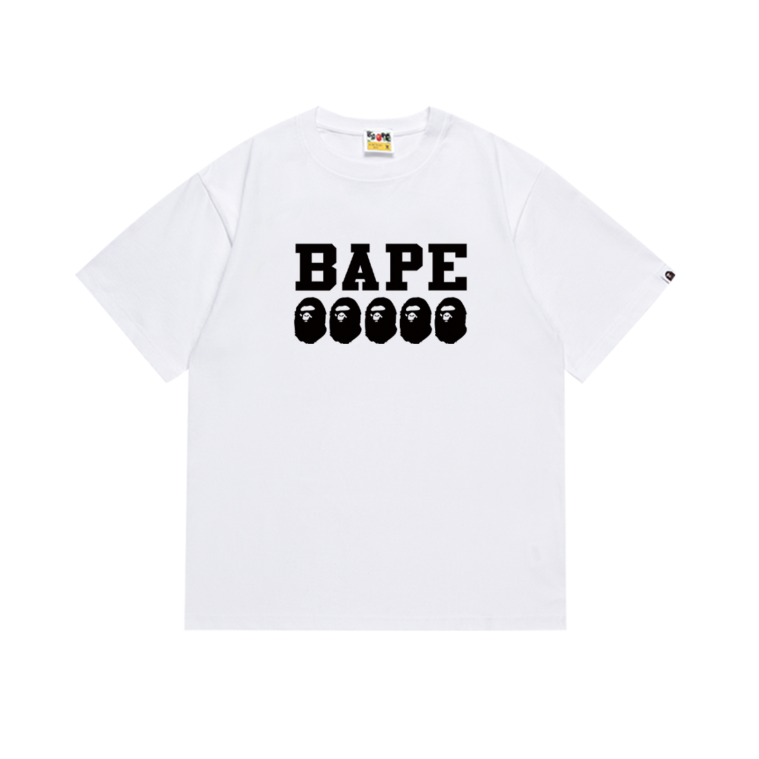 Bathing Shark and ape head print T-Shirt NextBlock