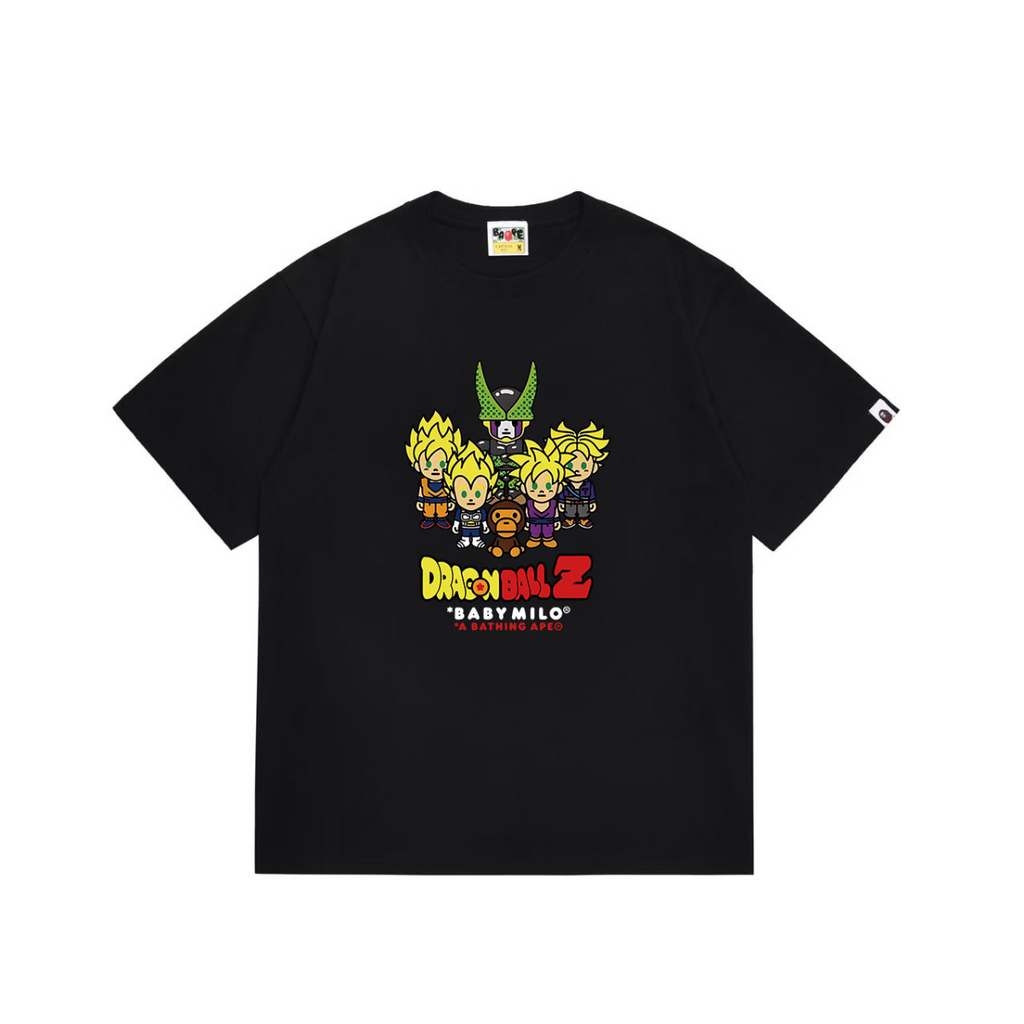 Bathing Shark and ape head print T-Shirt NextBlock