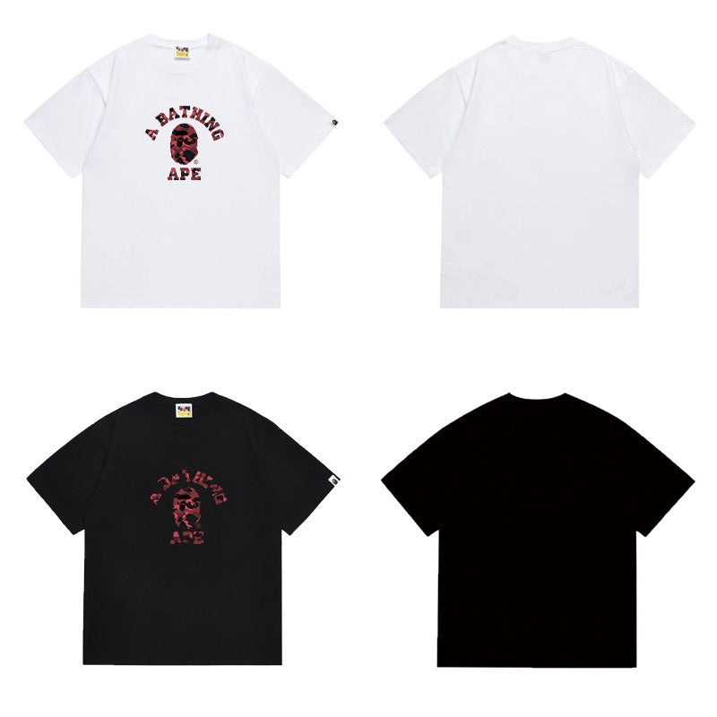 Bathing Shark and ape head print T Shirts NextBlock