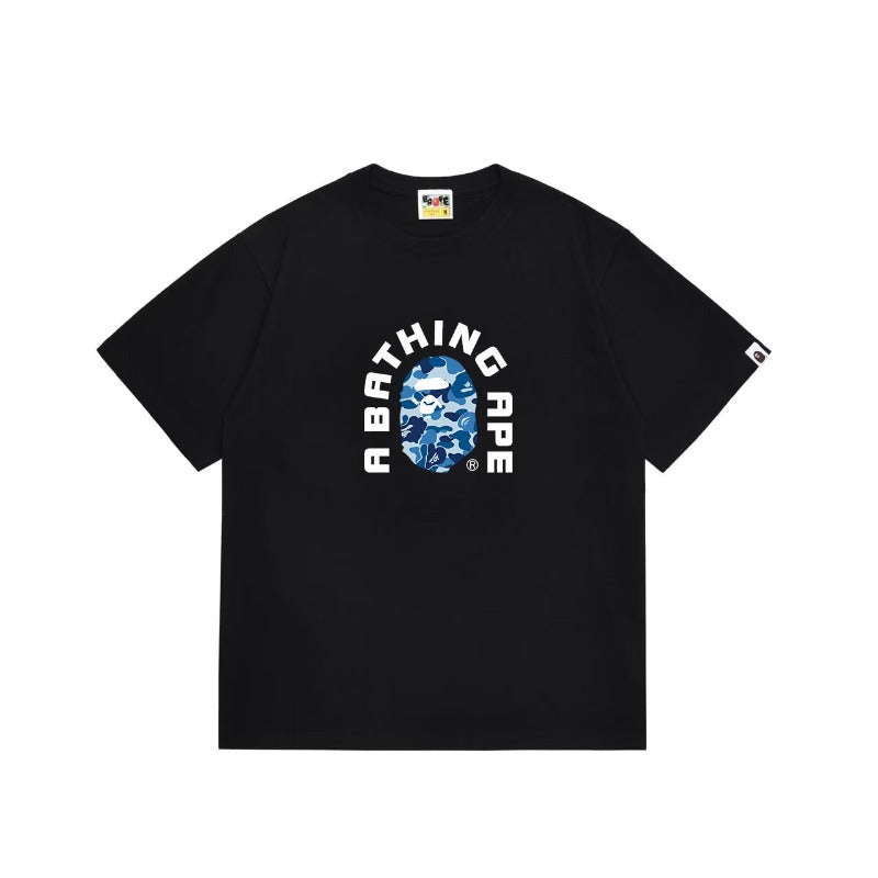 Bathing Shark and ape head print T Shirts NextBlock
