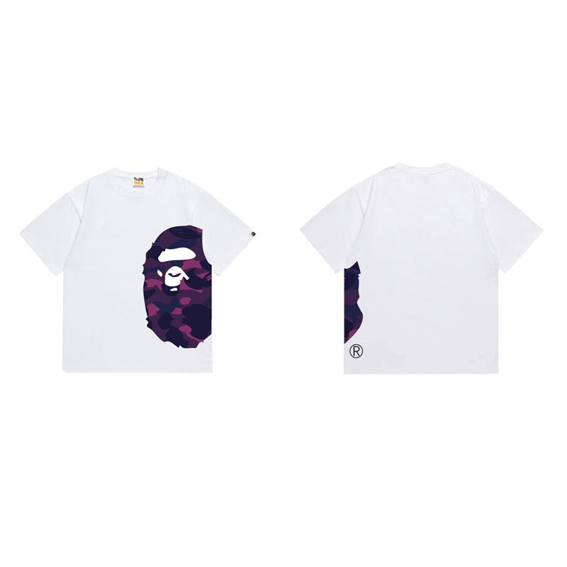 Bathing Shark and ape head print T Shirts NextBlock