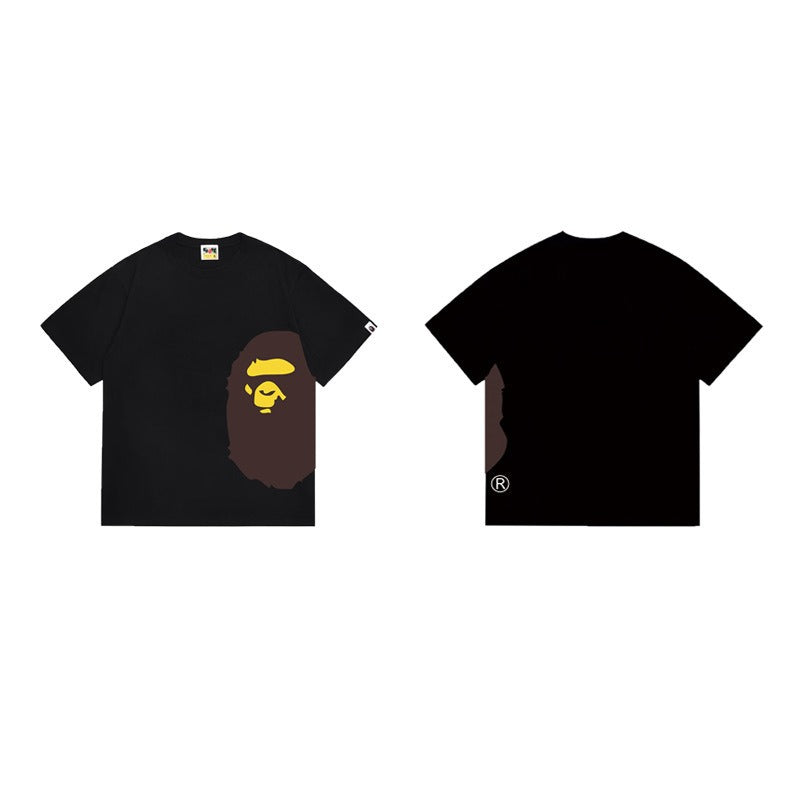Bathing Shark and ape head print T Shirts NextBlock