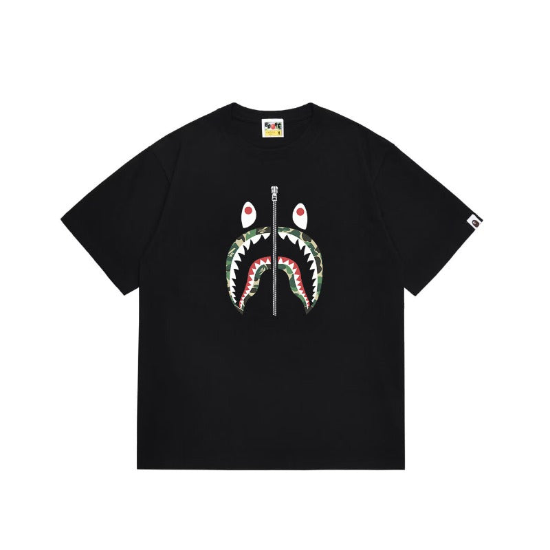 Bathing Shark and ape head print T Shirts NextBlock