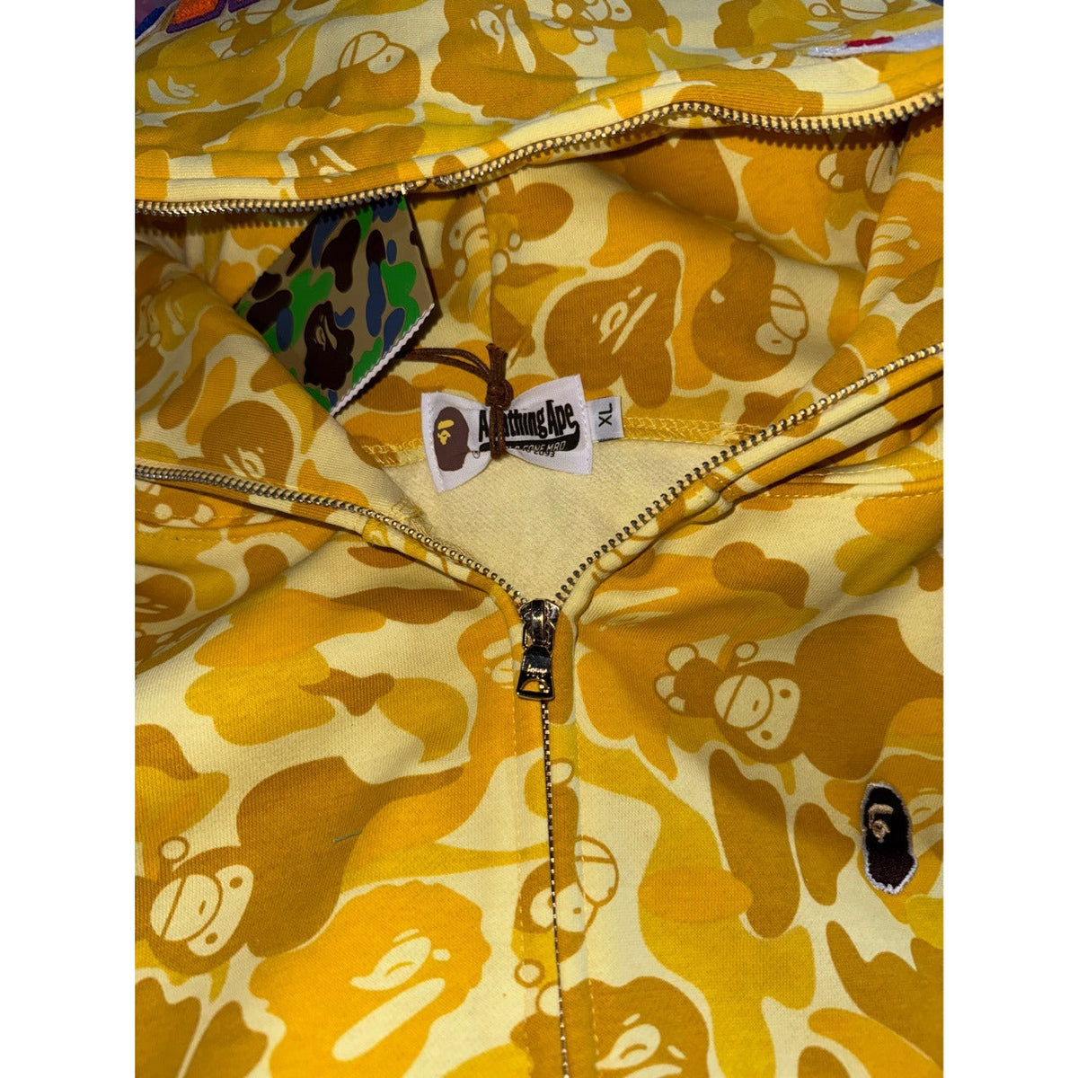 Bathing Shark and ape head print hoode BAPE fruit hooded zipper NextBlock
