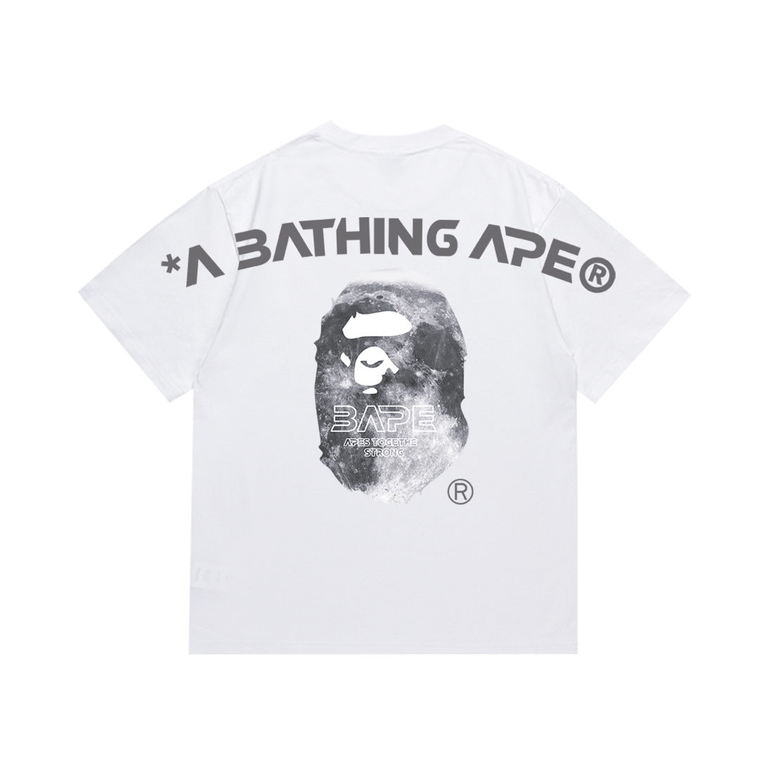 Bathing Shark and ape head print T-Shirt NextBlock