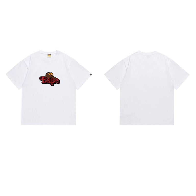 Bathing Shark and ape head print T Shirts NextBlock