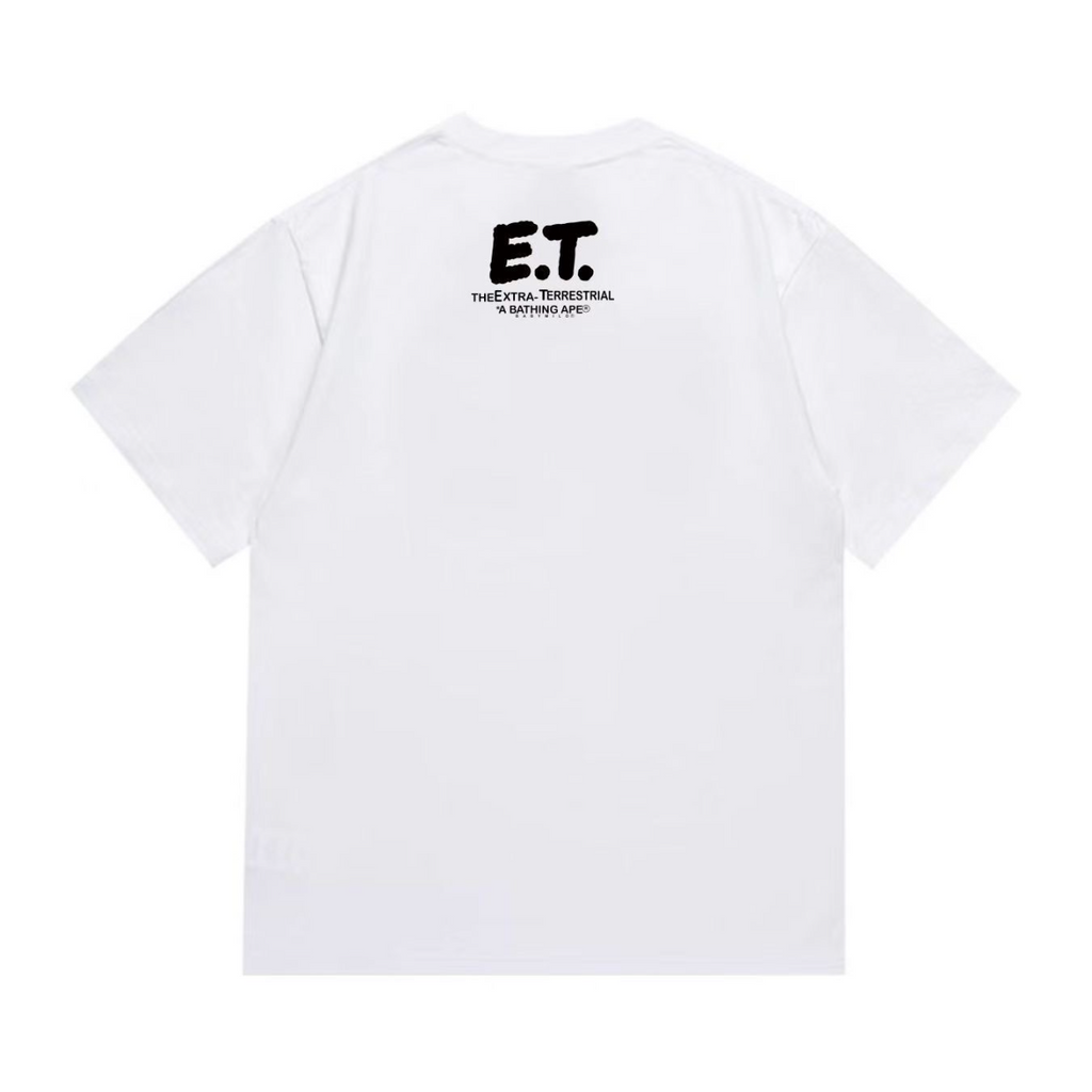 Bathing Shark and ape head print T-Shirt NextBlock