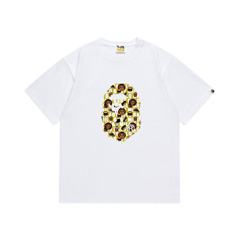 Bathing Shark and ape head print T Shirts NextBlock