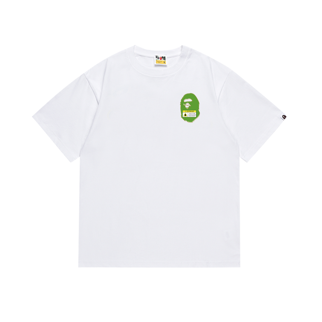 Bathing Shark and ape head print T-Shirt NextBlock