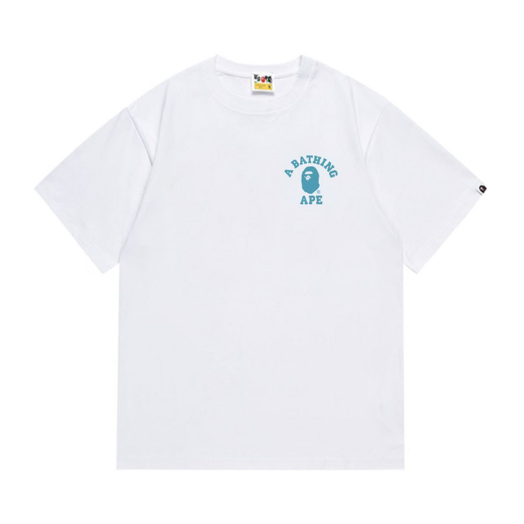 Bathing Shark and ape head print T-Shirt NextBlock