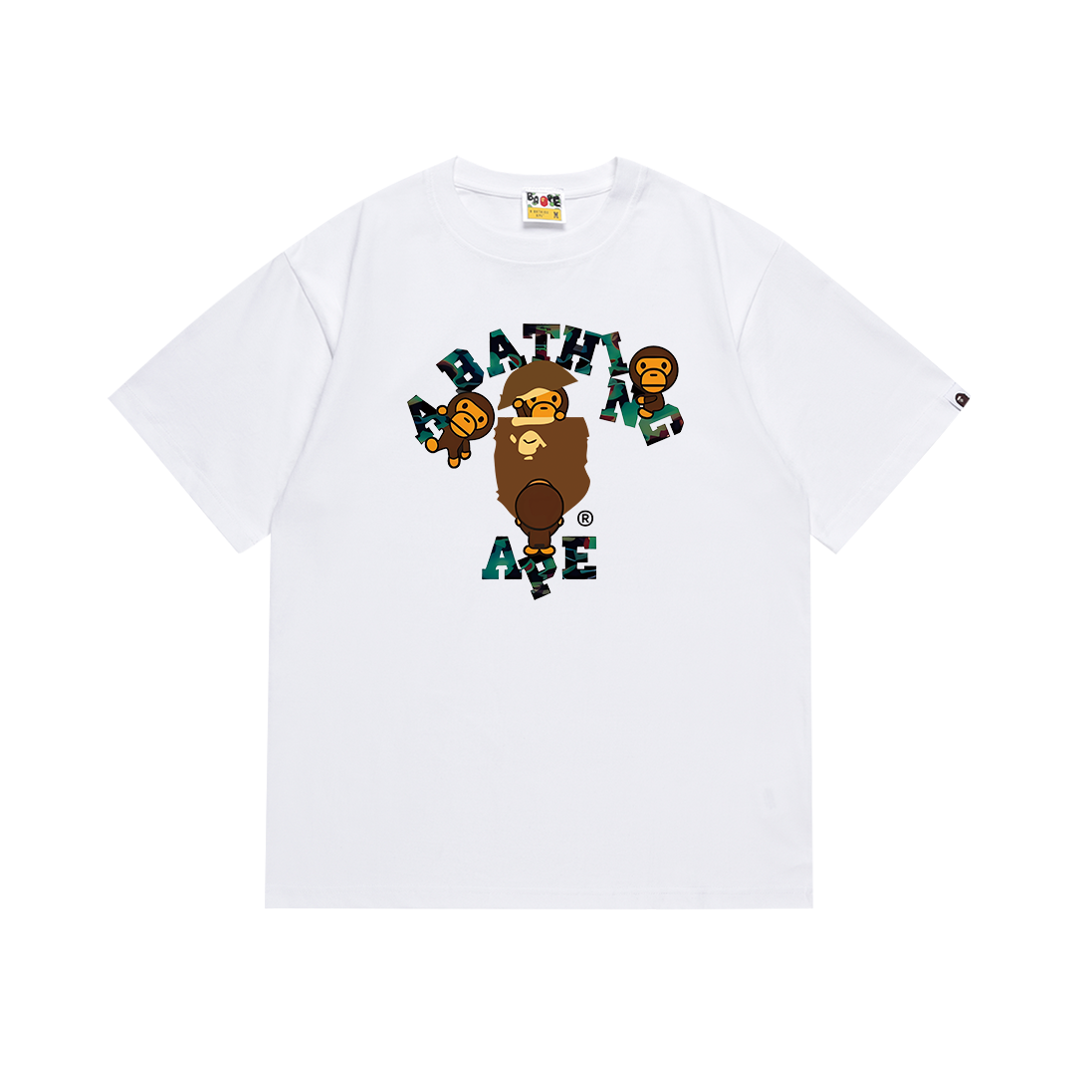 Bathing Shark and ape head print T Shirts NextBlock