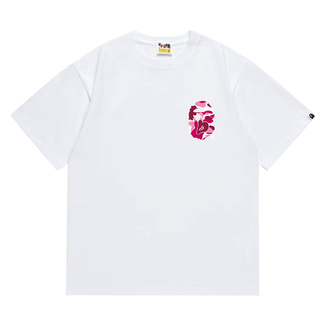 Bathing Shark and ape head print T-Shirt NextBlock