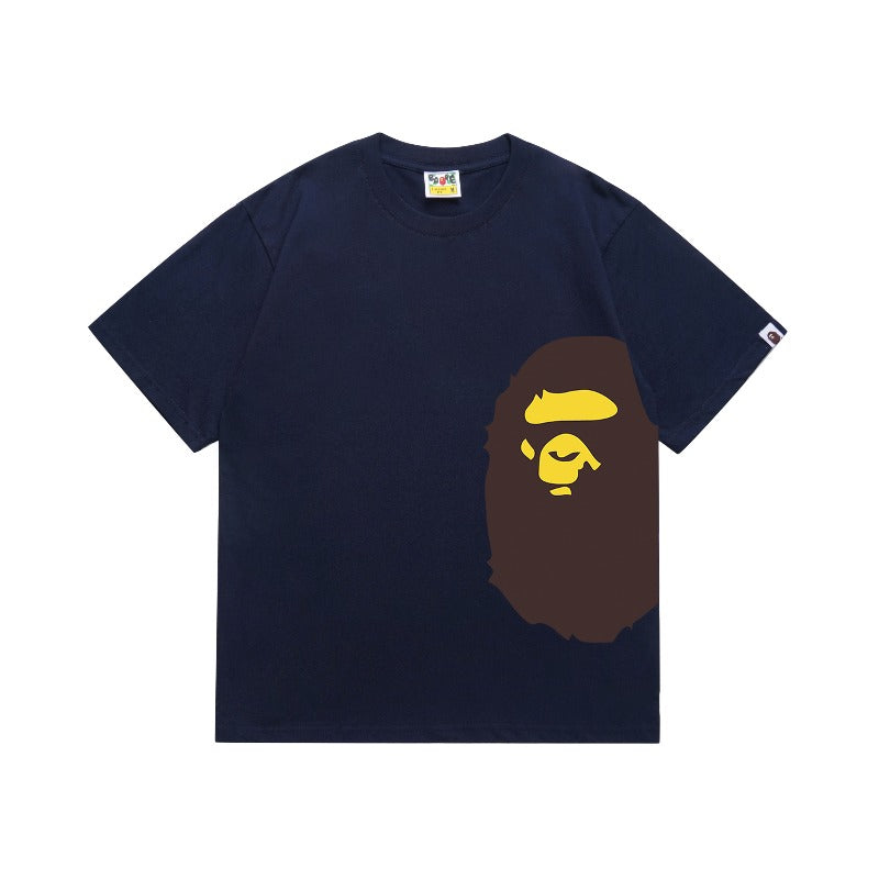Bathing Shark and ape head print T Shirts NextBlock
