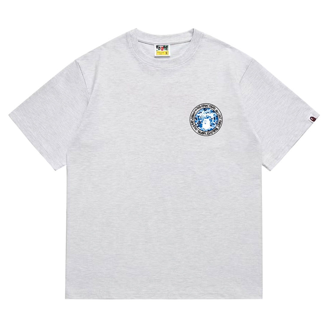 Bathing Shark and ape head print T-Shirt NextBlock