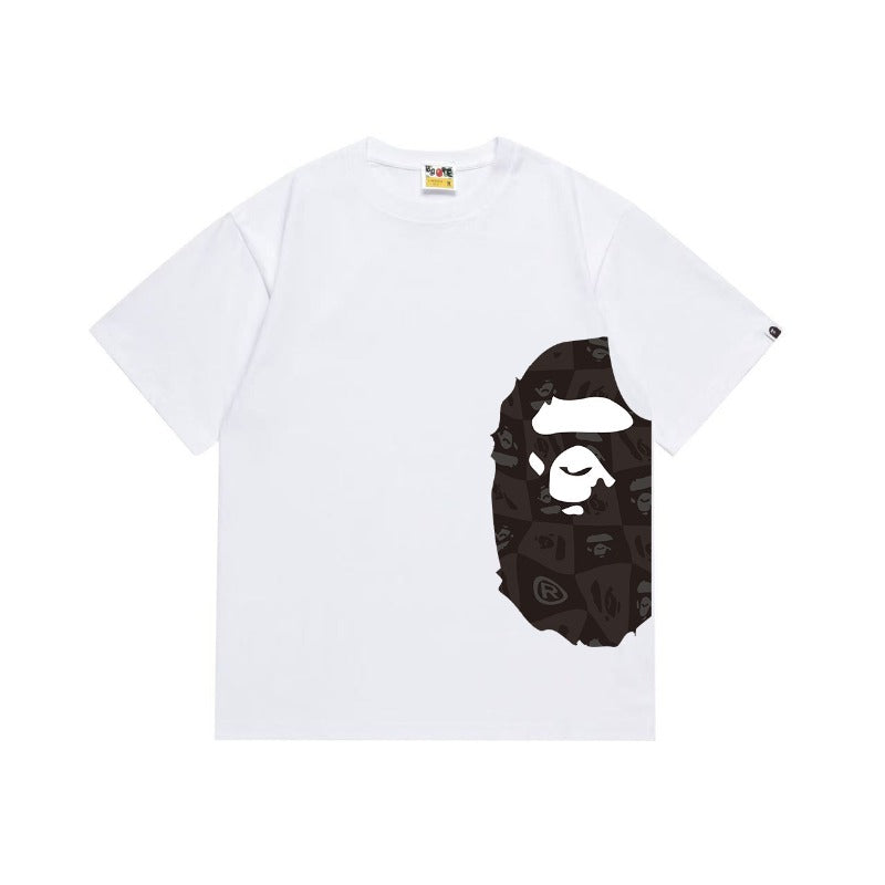 Bathing Shark and ape head print T Shirts NextBlock