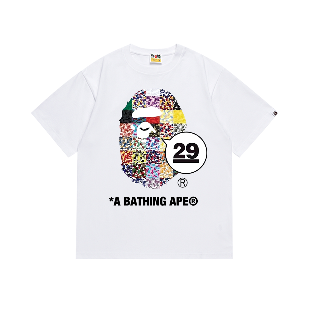 Bathing Shark and ape head print T-Shirt NextBlock