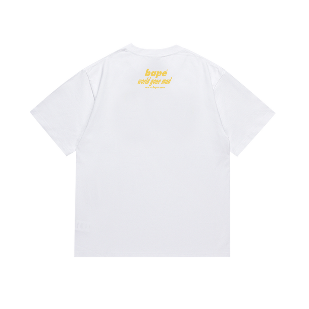 Bathing Shark and ape head print T-Shirt NextBlock