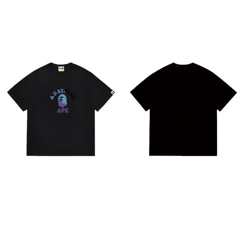 Bathing Shark and ape head print T Shirts NextBlock