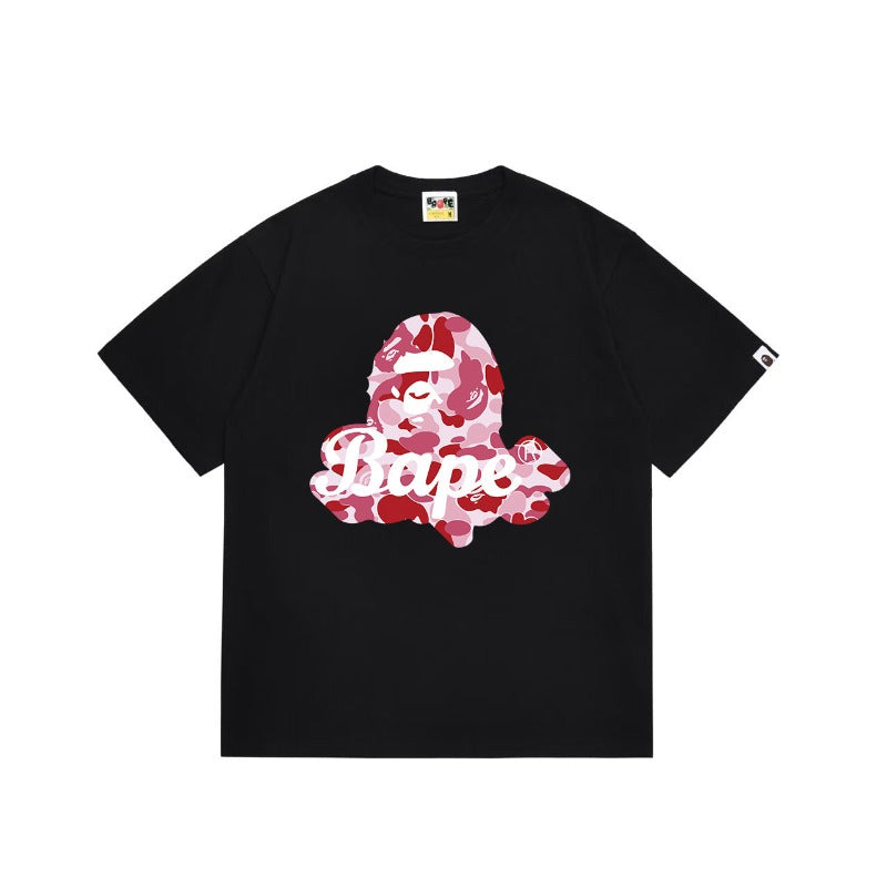 Bathing Shark and ape head print T Shirts NextBlock