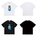 Bathing Shark and ape head print T Shirts NextBlock