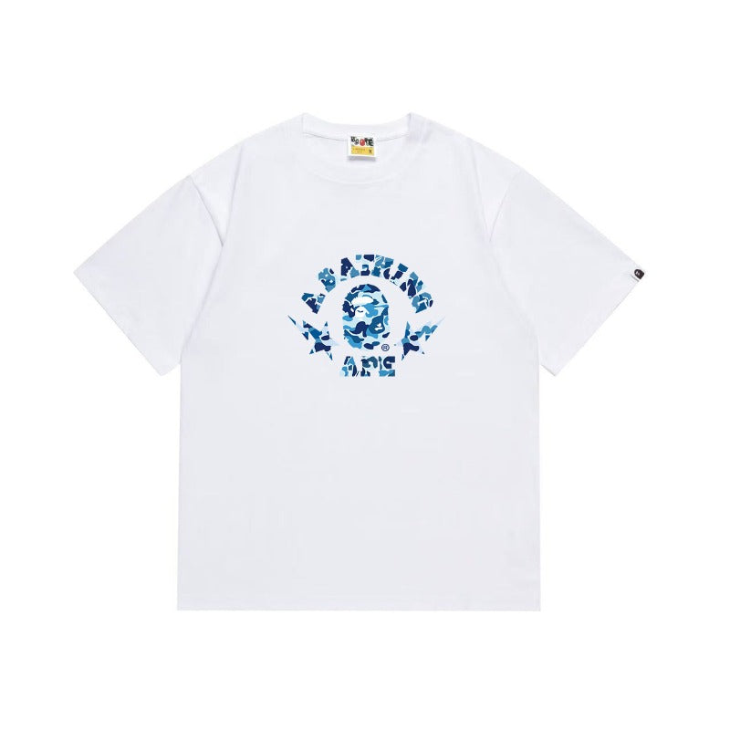 Bathing Shark and ape head print T Shirts NextBlock