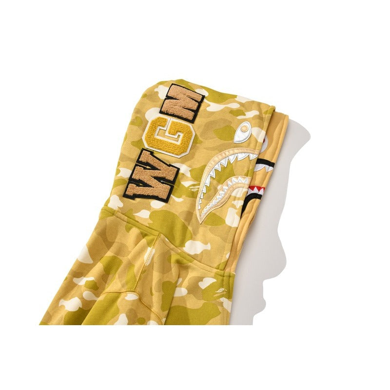 Ape Hoodie Gold Shark Double Hat Camouflage NextBlock