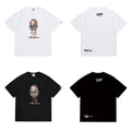 Bathing Shark and ape head print T Shirts NextBlock