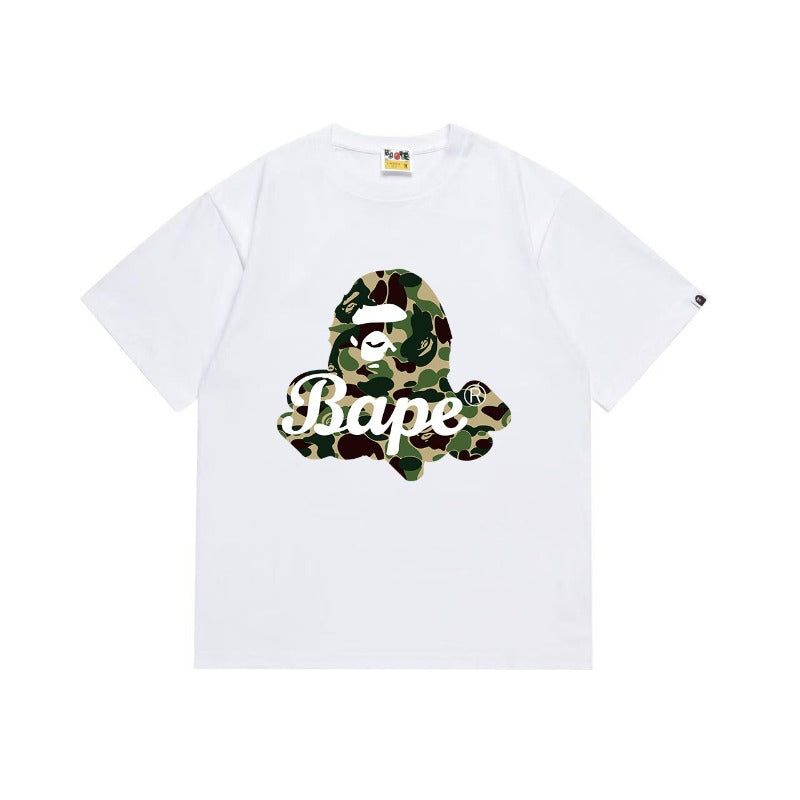 Bathing Shark and ape head print T Shirts NextBlock