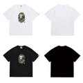 Bathing Shark and ape head print T Shirts NextBlock