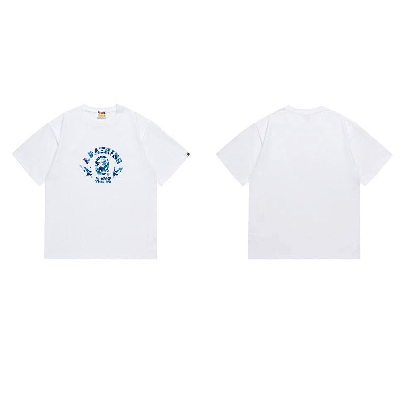 Bathing Shark and ape head print T Shirts NextBlock