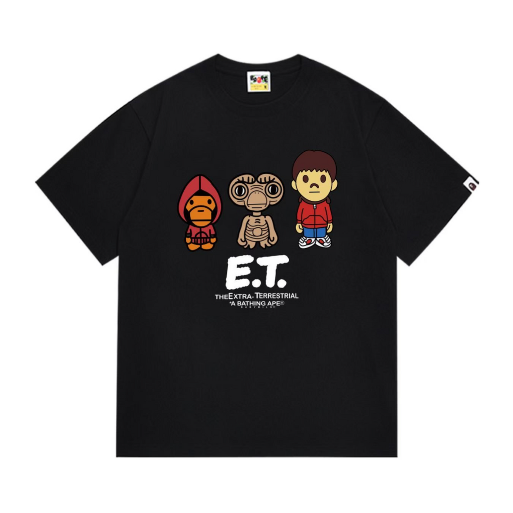 Bathing Shark and ape head print T-Shirt NextBlock