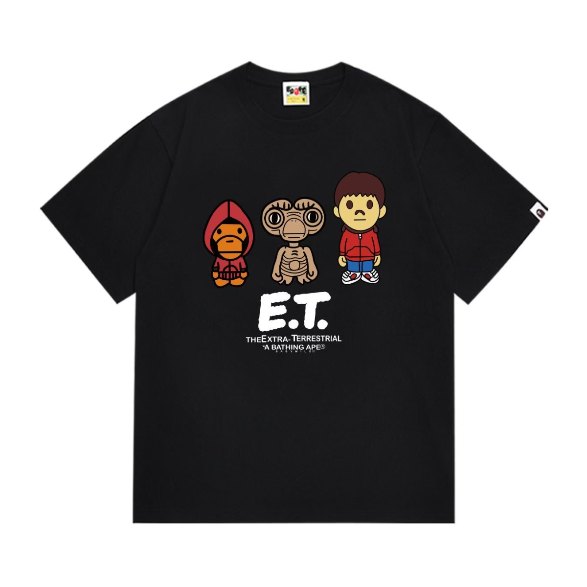 Bathing Shark and ape head print T-Shirt NextBlock