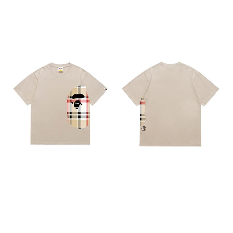 Bathing Shark and ape head print T Shirts NextBlock