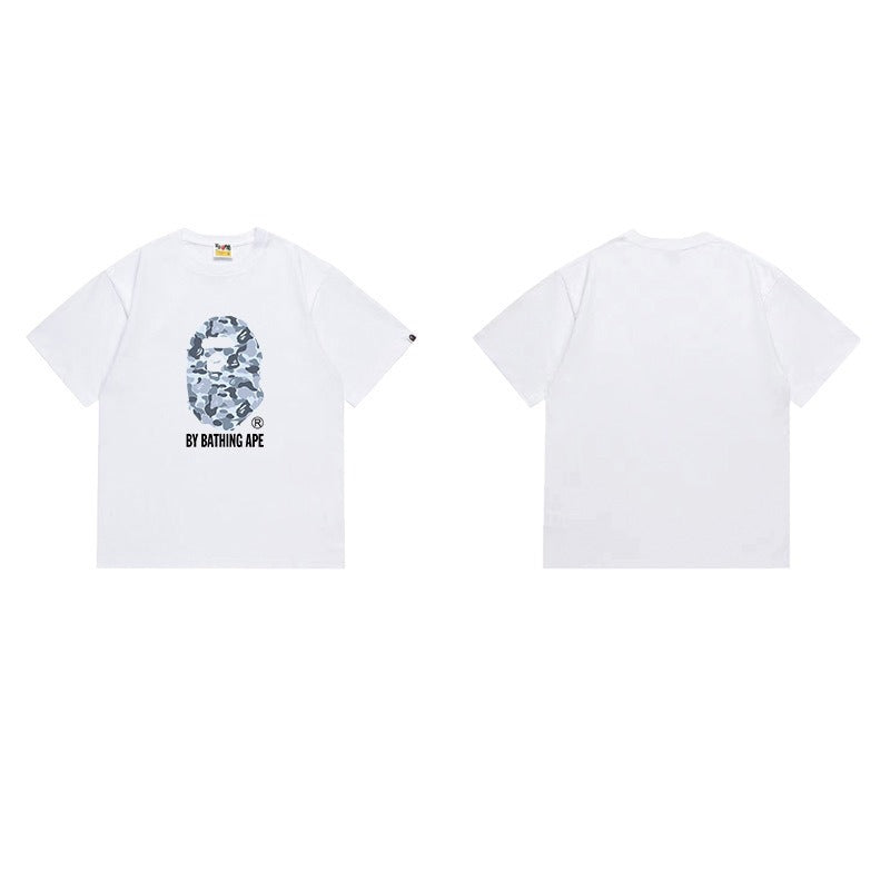 Bathing Shark and ape head print T Shirts NextBlock
