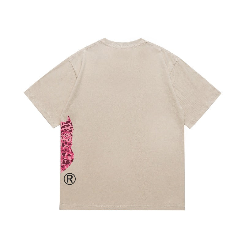 Bathing Shark and ape head print T Shirts NextBlock
