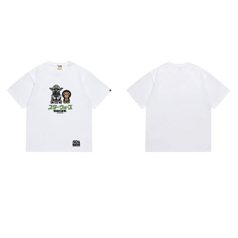 Bathing Shark and ape head print T Shirts NextBlock