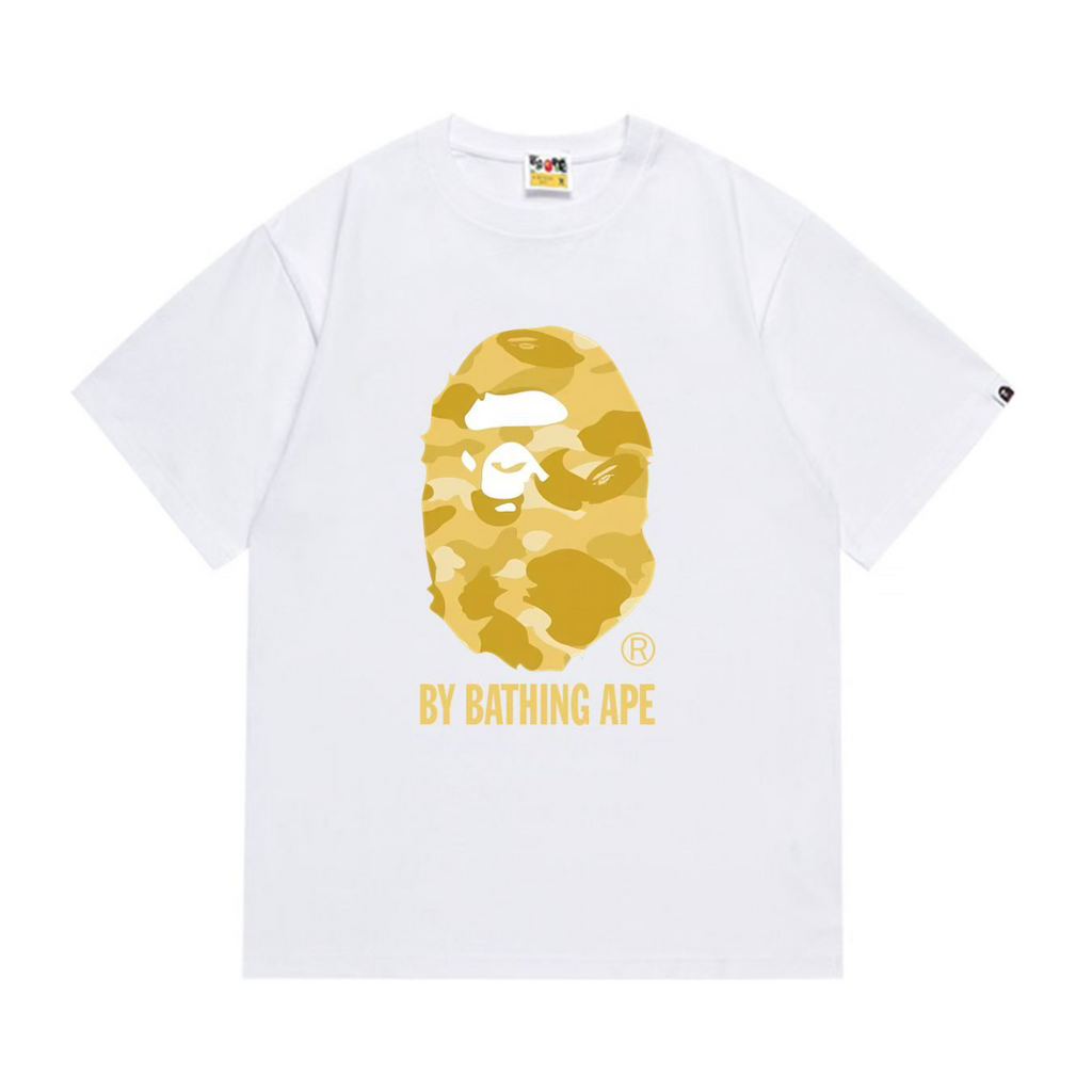 Bathing Shark and ape head print T-Shirt NextBlock