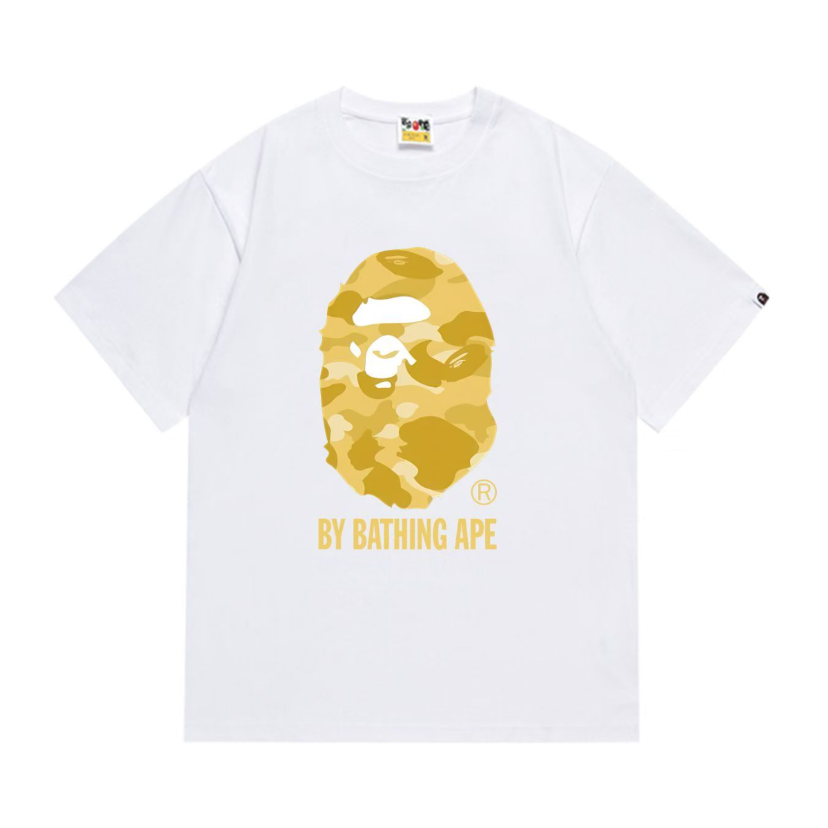 Bathing Shark and ape head print T-Shirt NextBlock