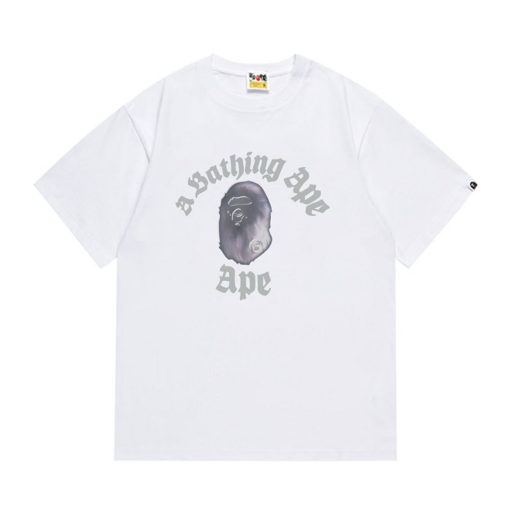 Bathing Shark and ape head print T-Shirt NextBlock